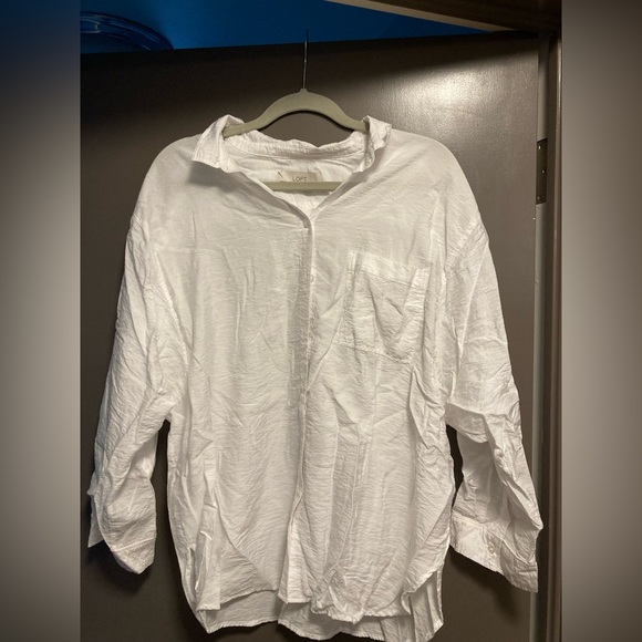 LOFT large dolman sleeve blouse, white - Picture 2 of 7